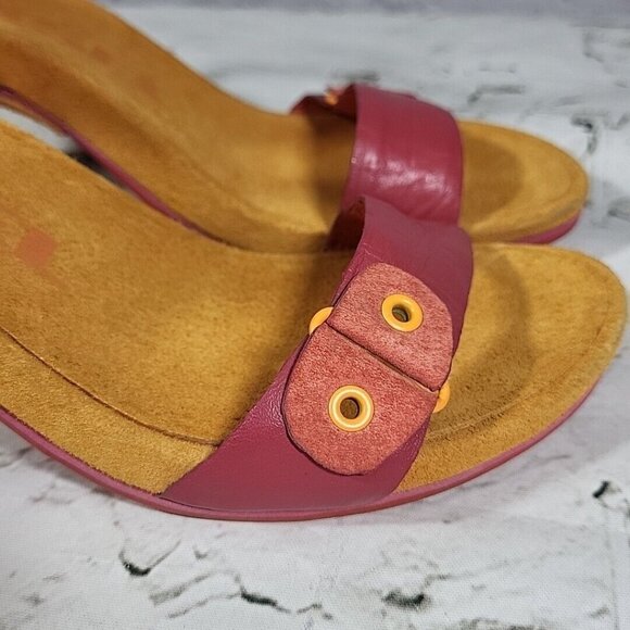 Y2K Diesel Astro Leather Pumps Ankle Strap Heels Sz 6 Orange Pink RARE NEW NOS - Picture 4 of 12